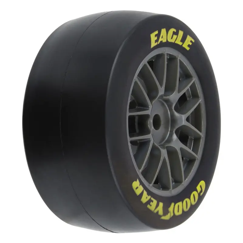 Proline Goodyear Eagle Mounted Soft Tyre Set F/R, Gray, Losi Nascar 1