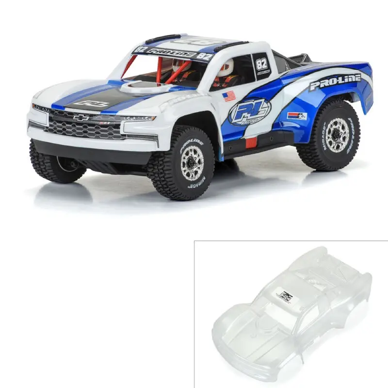 Proline Pre-Cut 2019 Chevy Silverado Clear Trophy Truck Body Mojave Grom Pro367517 1
