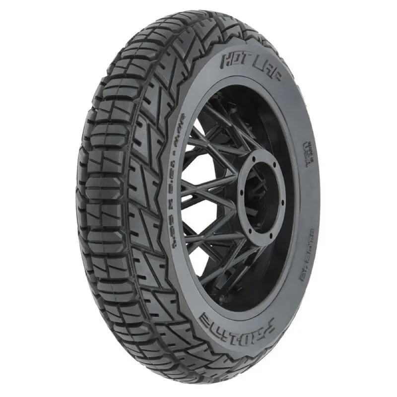 Proline Pro1024310 Hot Lap S3 Rear Tyre Mounted On Black Supermoto Wheel Promoto-Mx 1