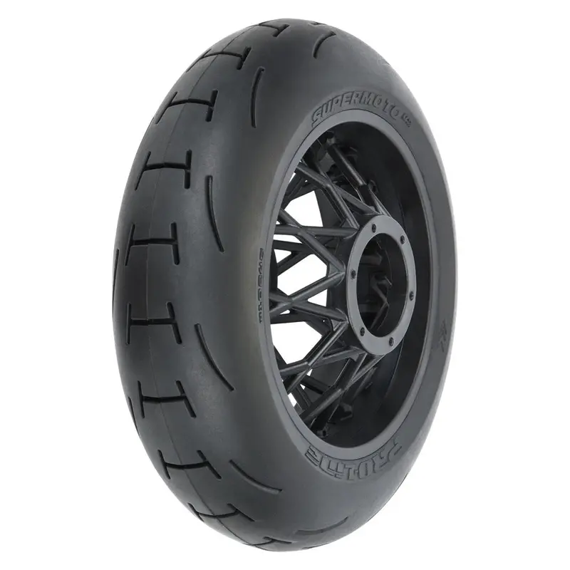 Proline Pro1024510 Supermoto V2 S3 Rear Tyre Mounted On Black Supermoto Wheel Promoto Mx/Sm 1