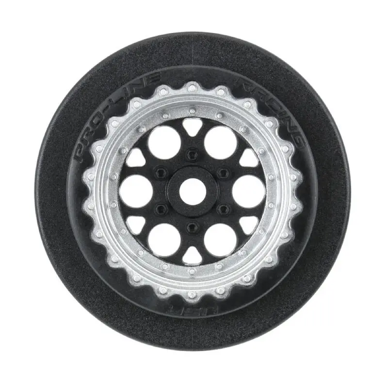 Proline Pro283413 Showtime+ Black/Silver Wheels 2Pcs Suit Mini No-Prep 1