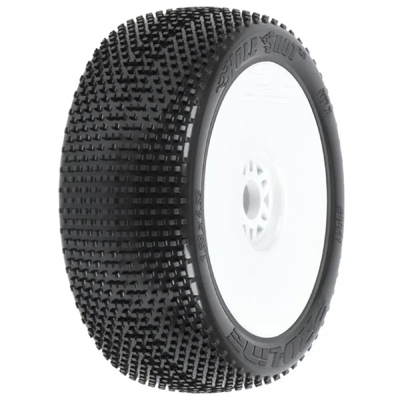 Proline Pro9041233 1/8 Hole Shot 2.0 S3 Front/Rear Off-Road Buggy Tyres Mounted On 17Mm White Wheels 2Pcs 1