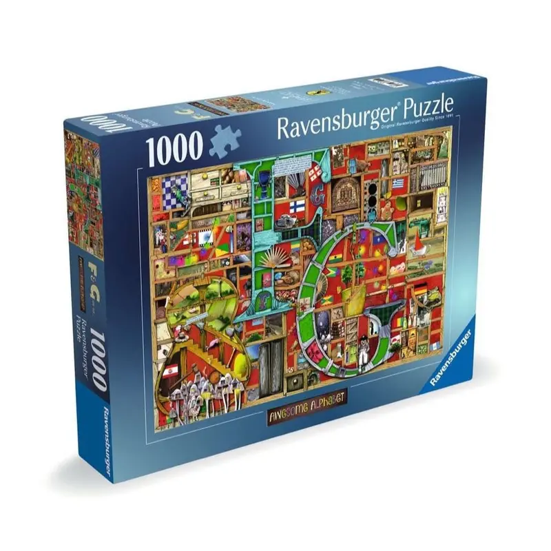Ravensburger 00120-1 Awesome Alphabet F And G 1000Pc Jigsaw Puzzle 1
