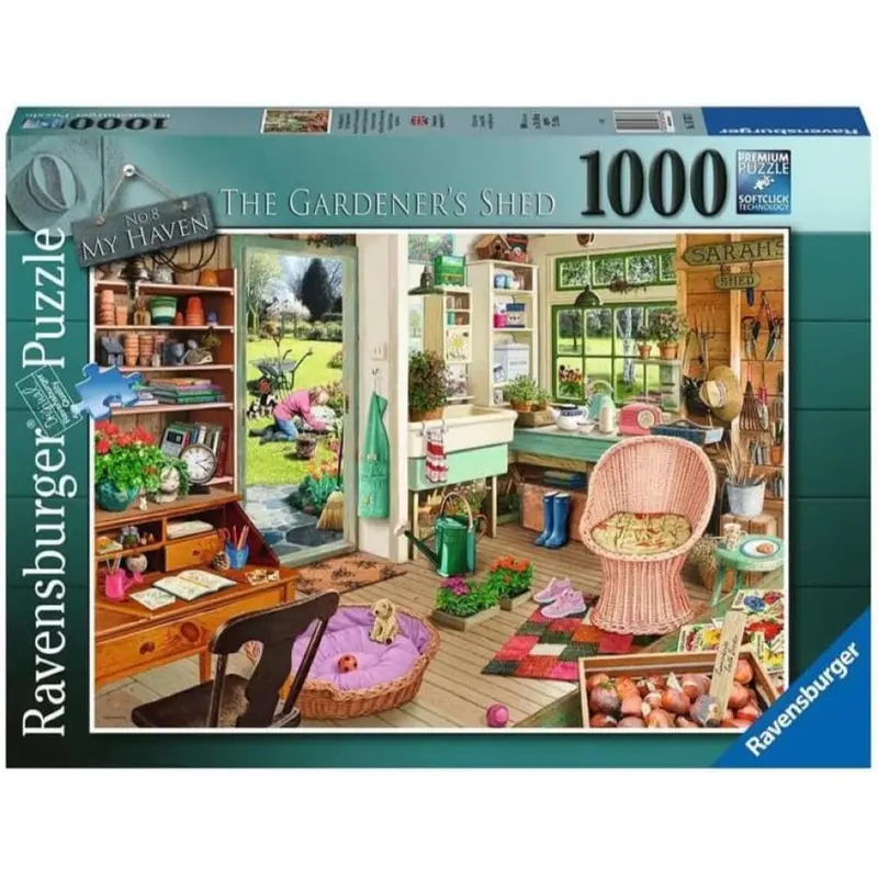 Ravensburger 00126-3 My Haven No 8 The Gardeners Shed 1000Pc Jigsaw Puzzle 1