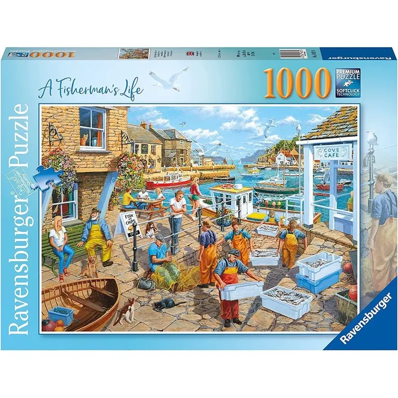 Ravensburger 00161-4 Fishermans Life 1000Pc Jigsaw Puzzle 1