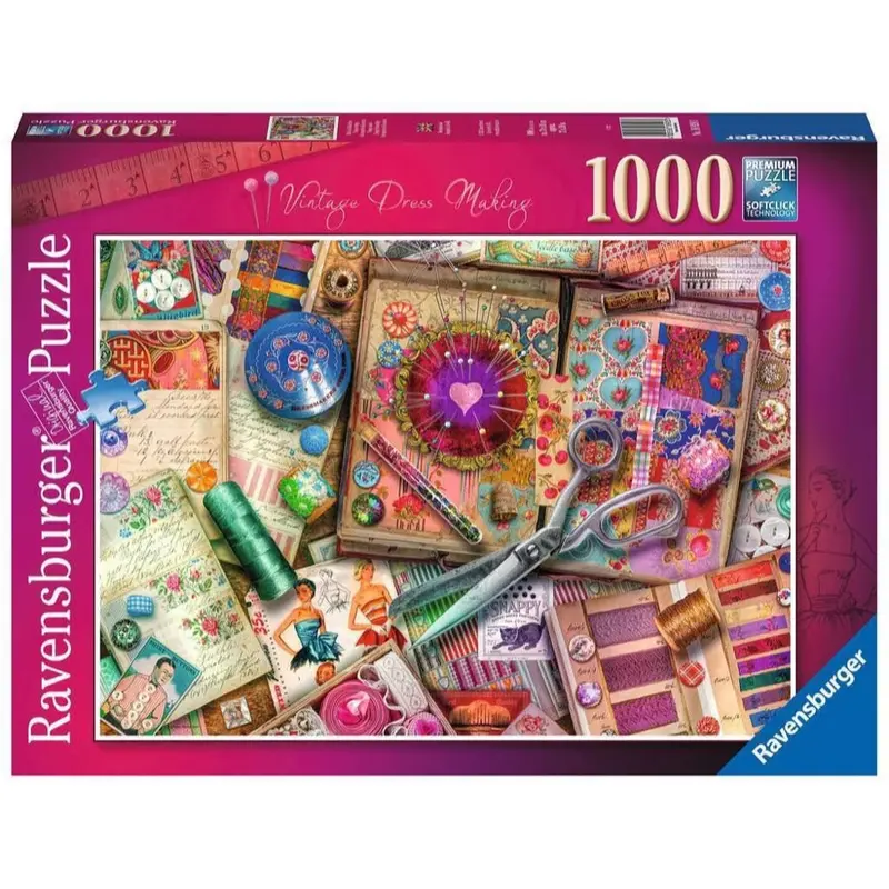 Ravensburger 00162-1 Vintage Dressmaking 1000Pc Jigsaw Puzzle 1