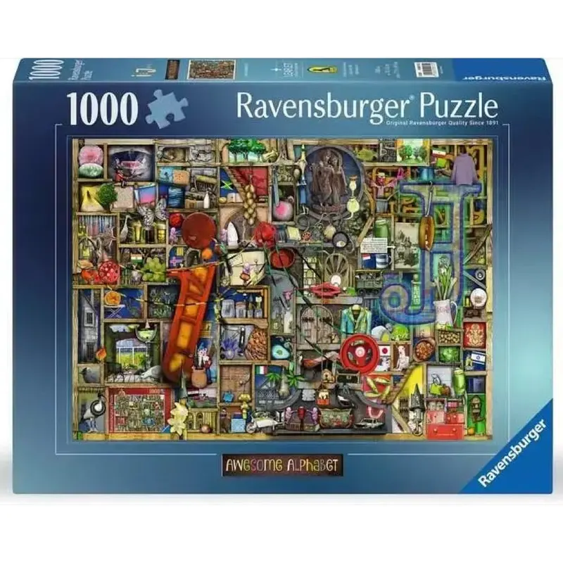 Ravensburger 00172-0 Awesome Alphabet I And J 1000Pc Jigsaw Puzzle 1