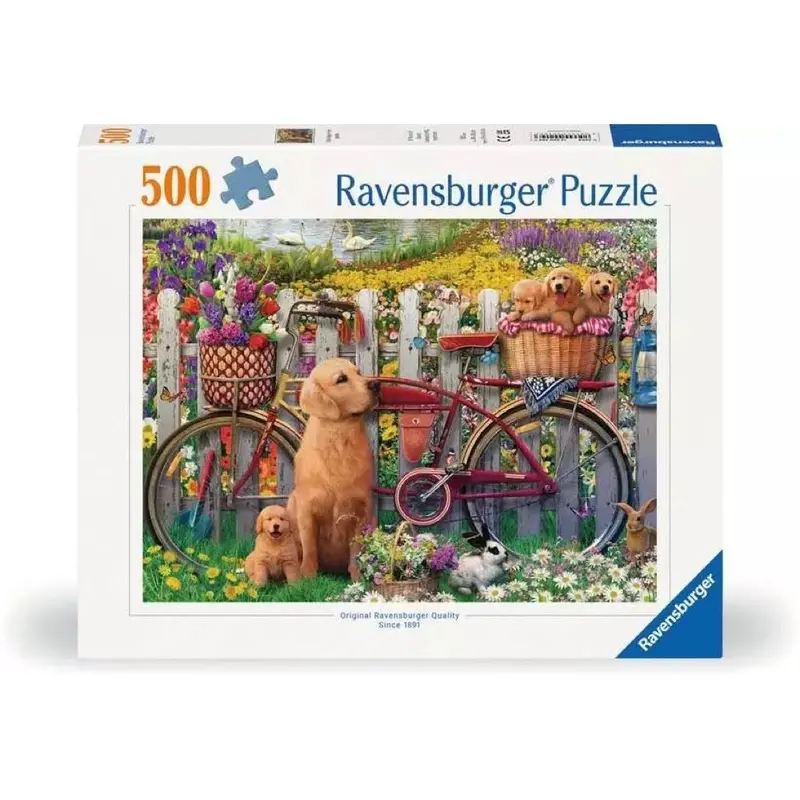 Ravensburger 00209-3 Cute Dogs In The Garden 500Pc Jigsaw Puzzle 1