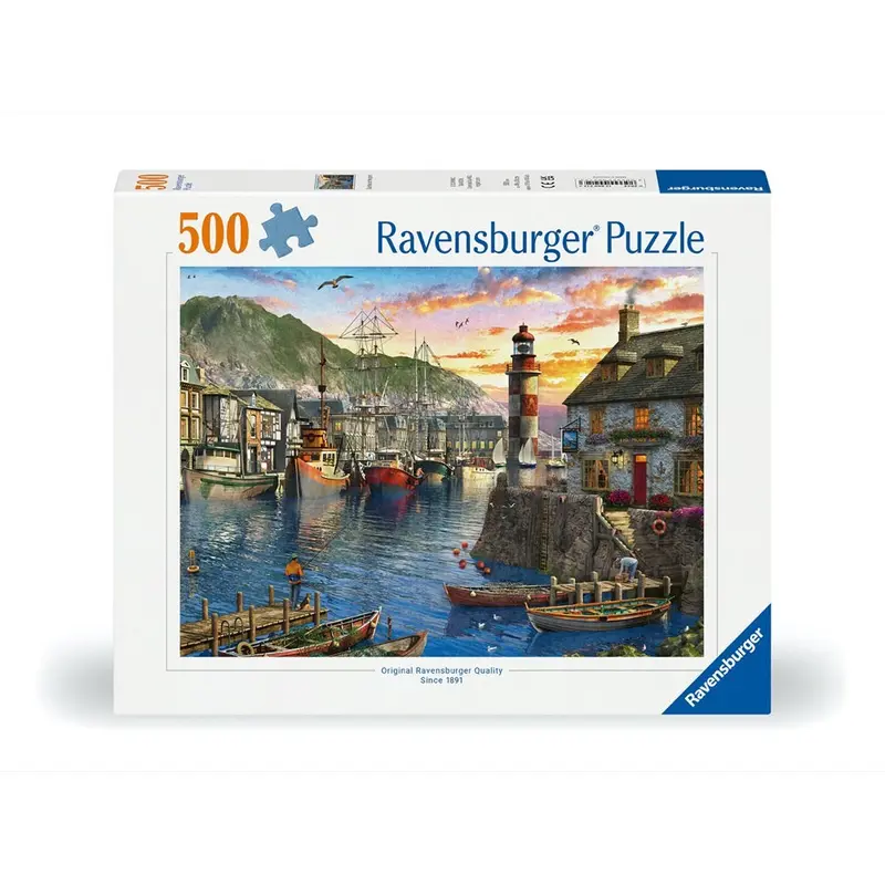 Ravensburger 00212-3 Sunrise At The Port 500Pc Jigsaw Puzzle 1