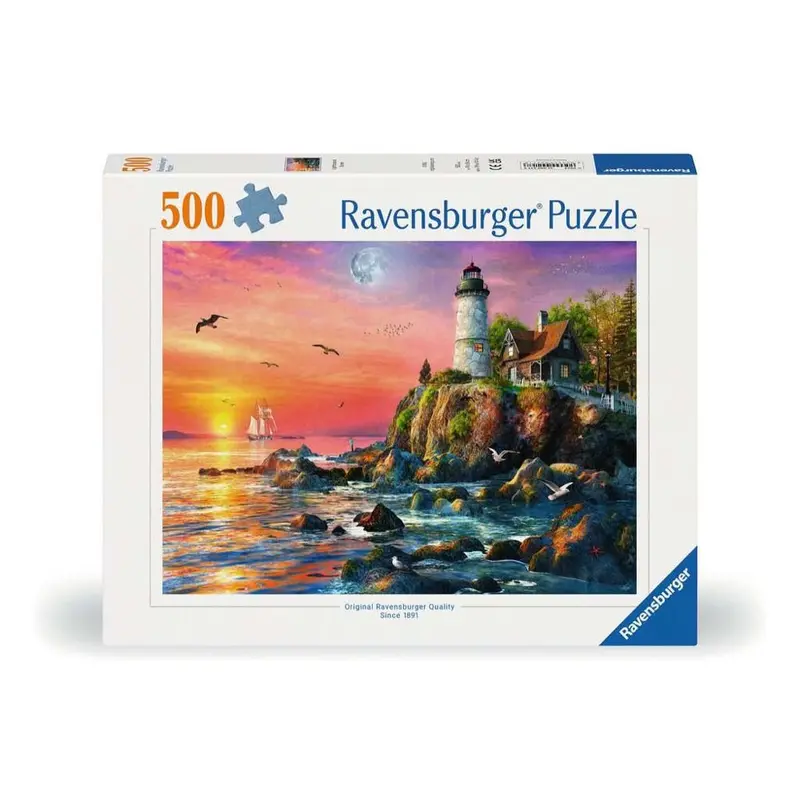 Ravensburger 00217-8 Lighthouse At Sunset 500Pc Jigsaw Puzzle 1