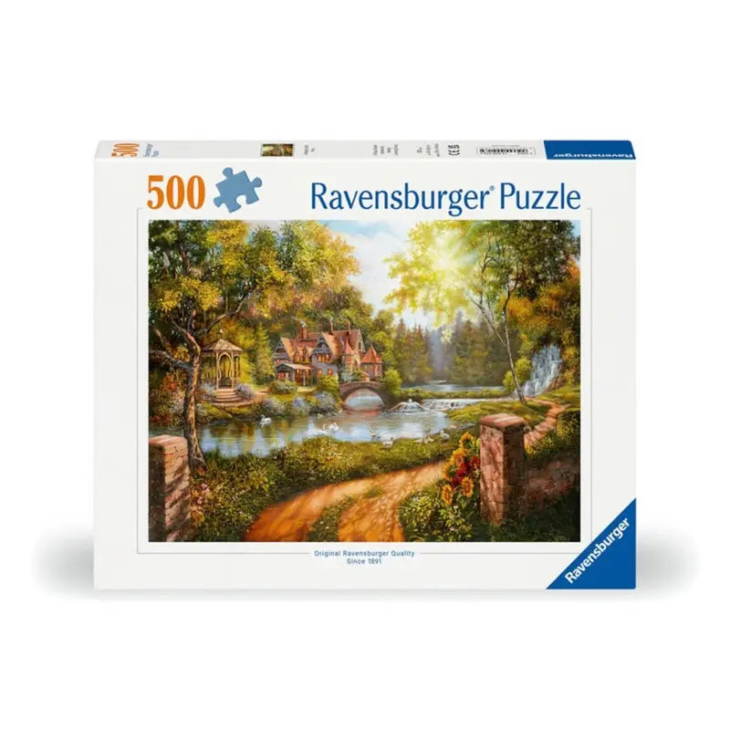 Ravensburger 00218-5 Cottage By The River 500Pc Jigsaw Puzzle 1