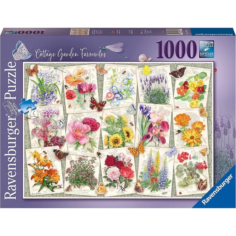 Ravensburger 00286-4 Cottage Garden Favourites 1000Pc Jigsaw Puzzle 1