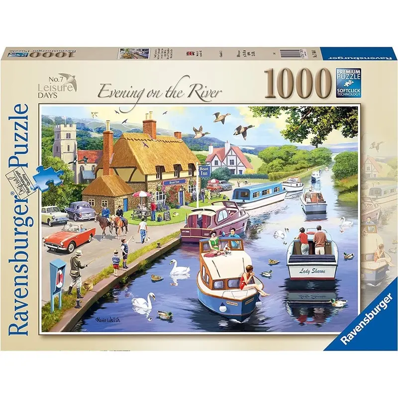 Ravensburger 00289-5 Leisure Days No7 Evening On River 1000Pc Jigsaw Puzzle 1