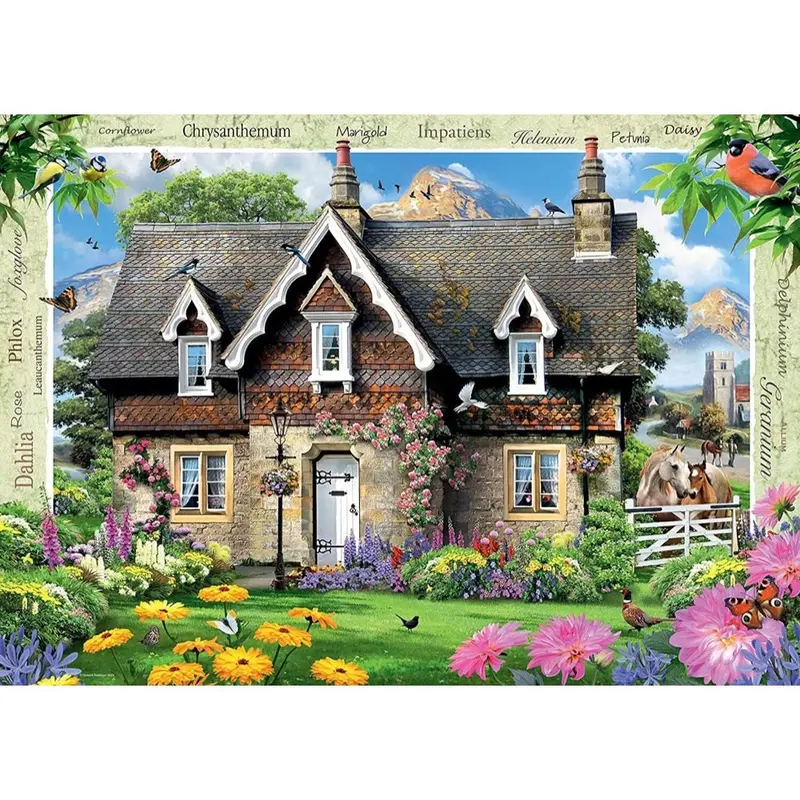 Ravensburger 00290-1 Hillside Cottage 1000Pc Jigsaw Puzzle 2