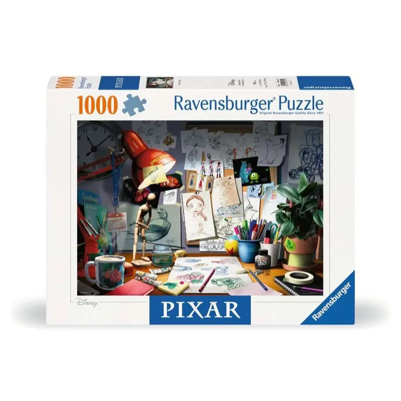 Ravensburger 00302-1 Disney Pixar The Artists Desk 1000Pc Jigsaw Puzzle 1