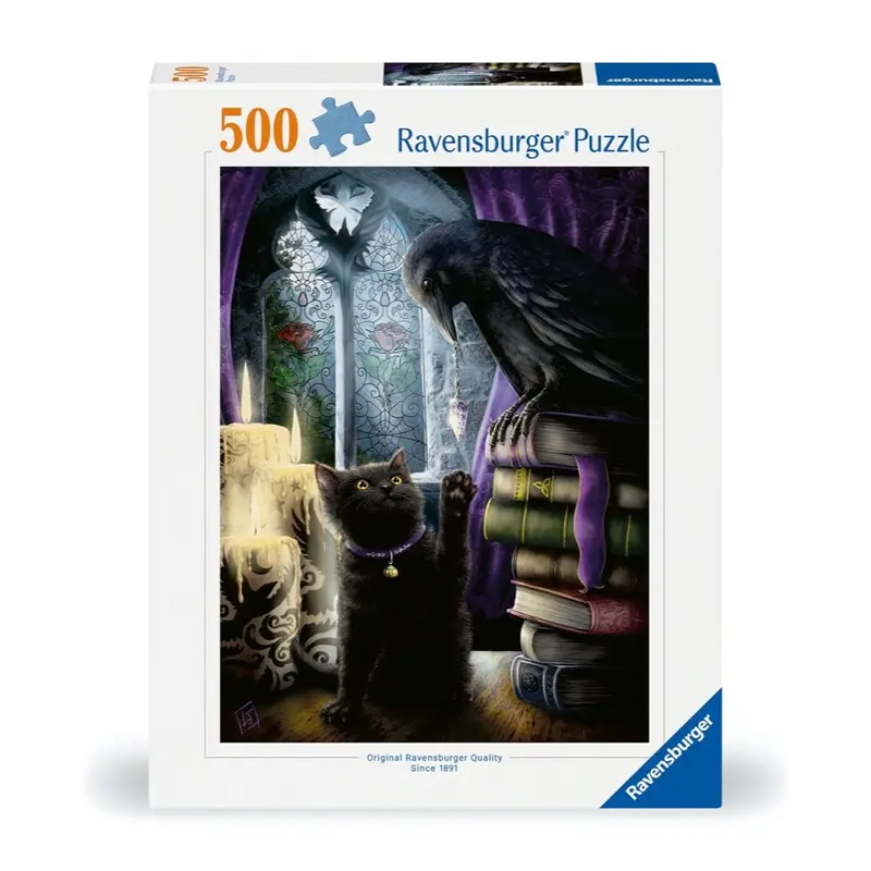 Ravensburger 00314-4 Black Cat And Raven 500Pc Jigsaw Puzzle 1