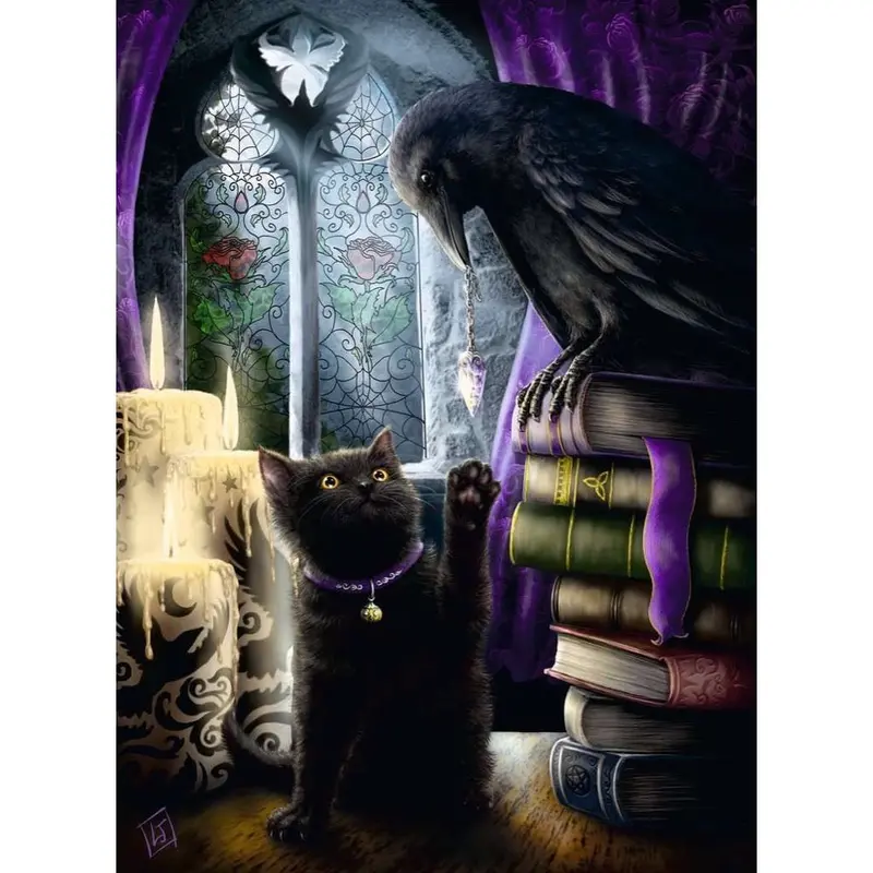 Ravensburger 00314-4 Black Cat And Raven 500Pc Jigsaw Puzzle 2