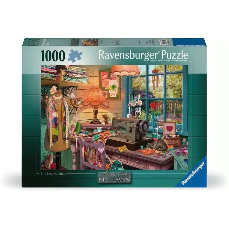 Ravensburger 00322-9 My Haven No. 4 The Sewing Shed 1000Pc Jigsaw Puzzle 1