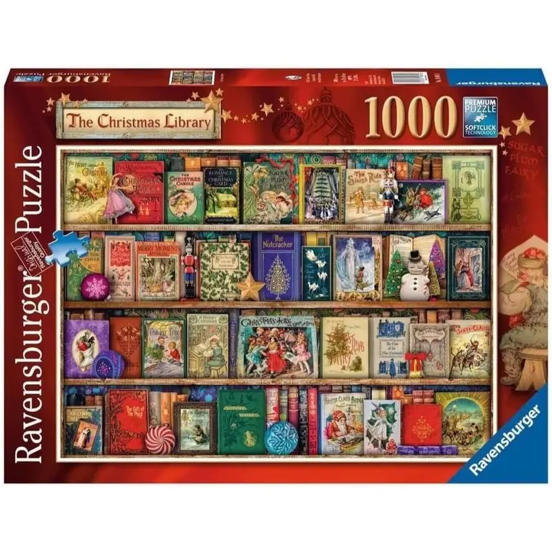 Ravensburger 00324-3 The Christmas Library Puzzle 1000Pc 1