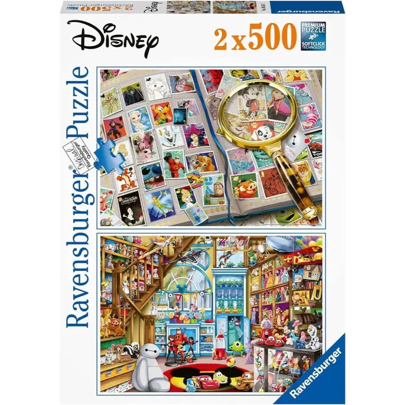 Ravensburger 00345-8 Disney Stamps & Toys 2X500pc Jigsaw Puzzle 1