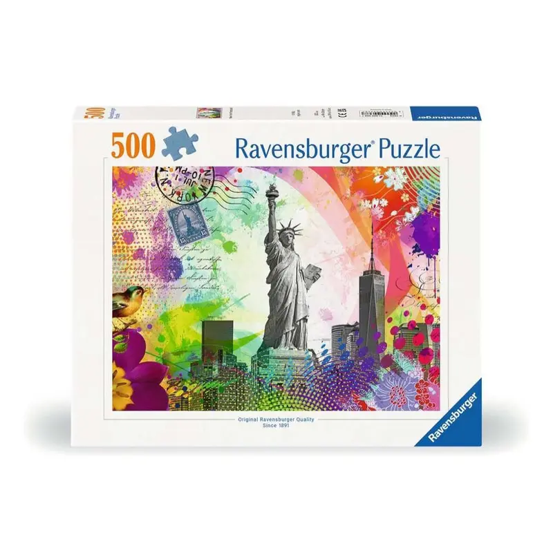 Ravensburger 00368-7 New York Postcard 500Pc Jigsaw Puzzle 1