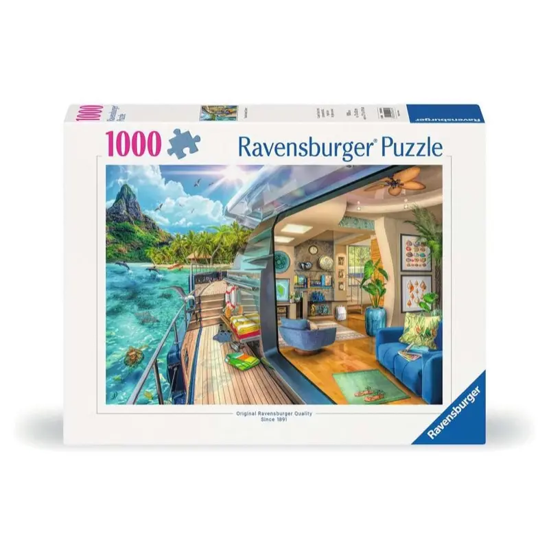 Ravensburger 00413-4 Tropical Island Charter 1000Pc Jigsaw Puzzle 1