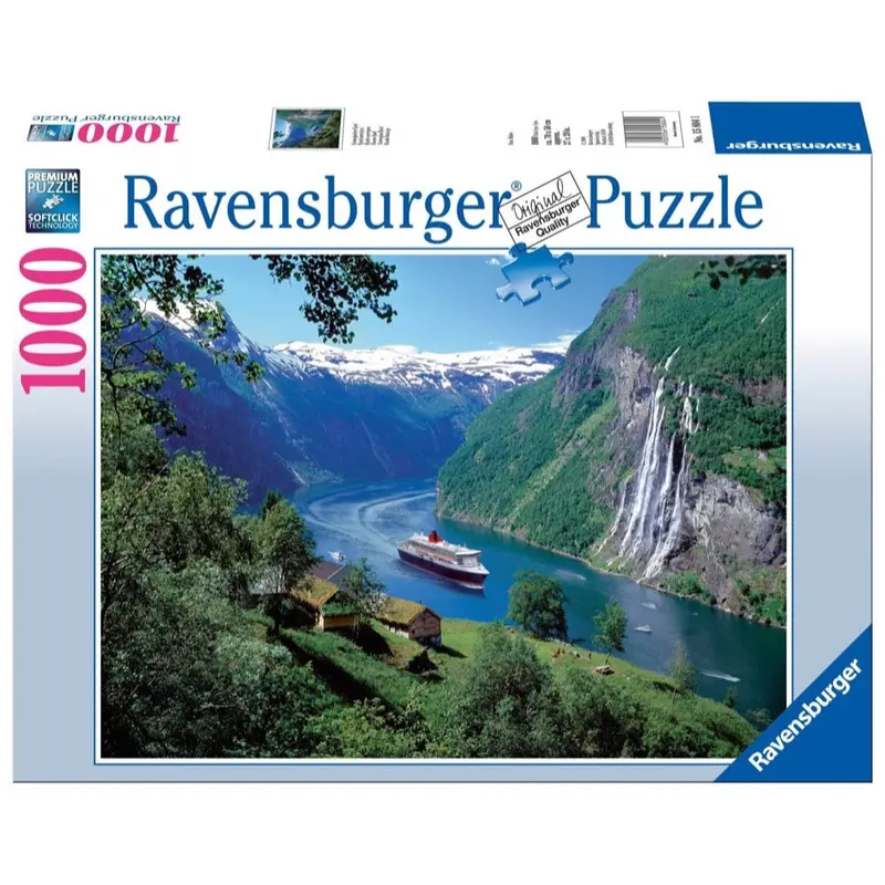 Ravensburger 00475-2 Norwegian Fjord 1000Pc Jigsaw Puzzle 1