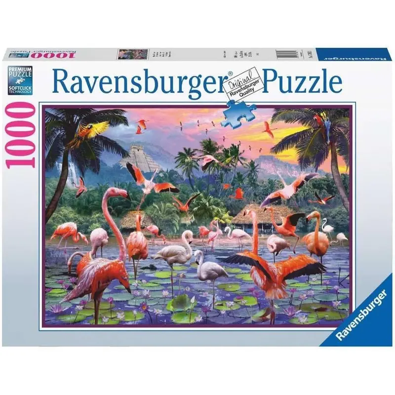 Ravensburger 00574-2 Pink Flamingos 1000Pc Jigsaw Puzzle 1