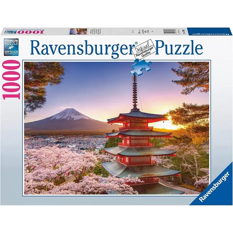 Ravensburger 00582-7 Mount Fuji Cherry Blossom View 1000Pc Jigsaw Puzzle 1