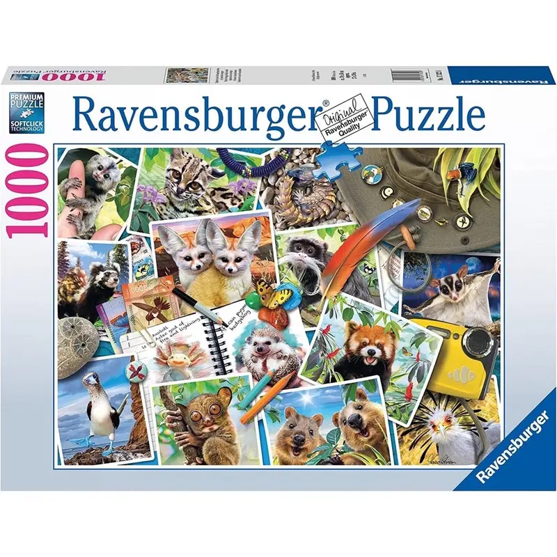 Ravensburger 00607-7 A Travelers Animal Journal 1000Pc Jigsaw Puzzle 1