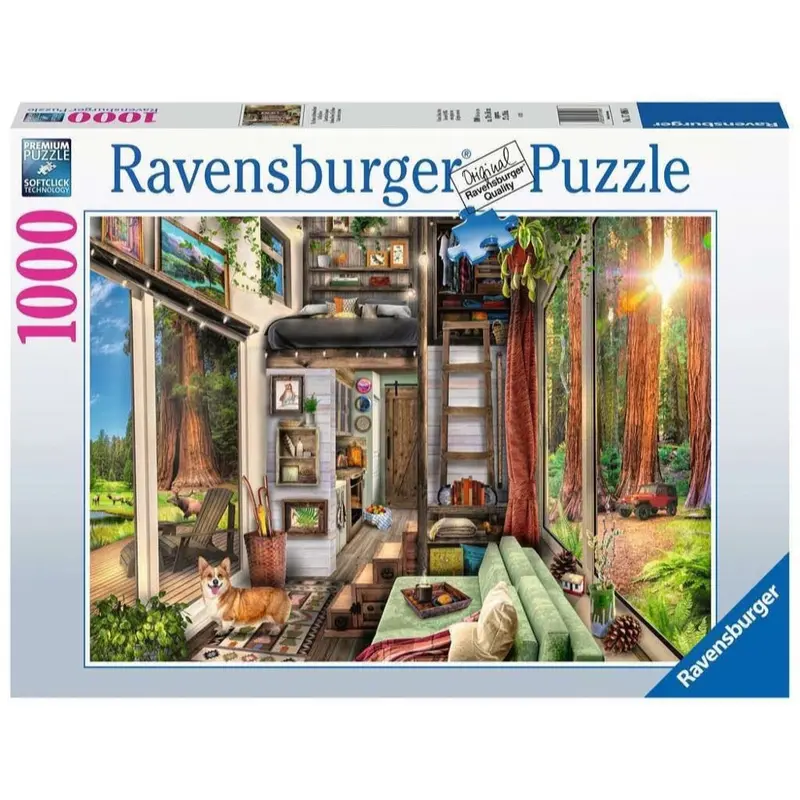 Ravensburger 00634-3 Redwood Forest Tiny House 1000Pc Jigsaw Puzzle 1