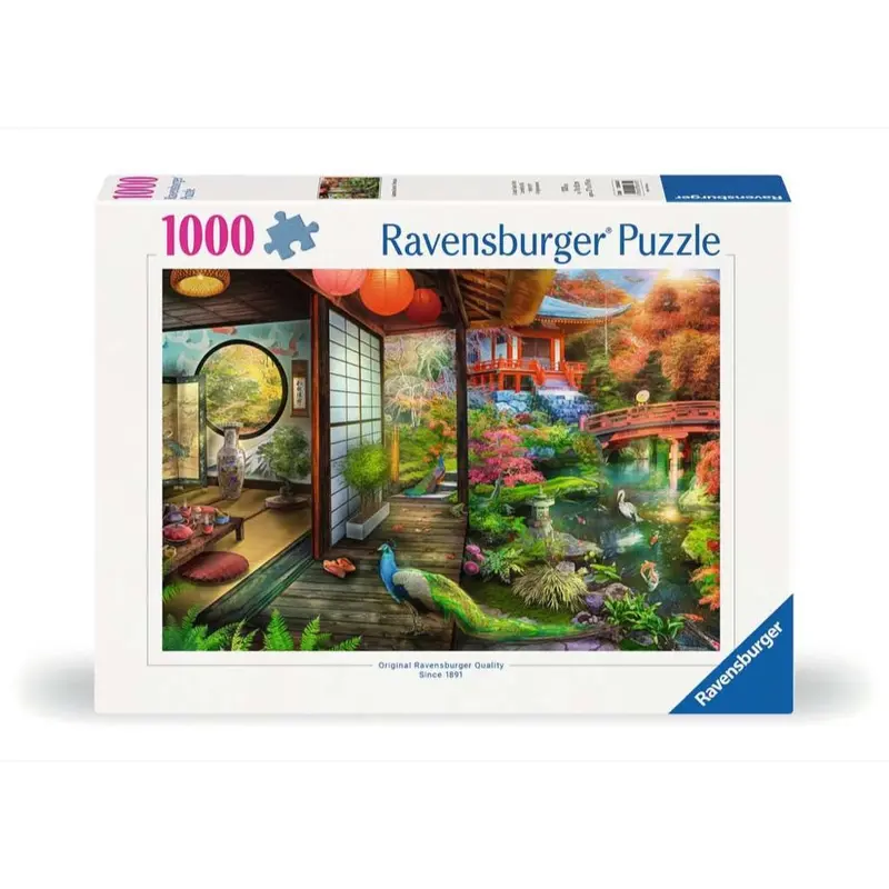 Ravensburger 00635-0 Japanese Garden Teahouse 1000Pc Jigsaw Puzzle 1