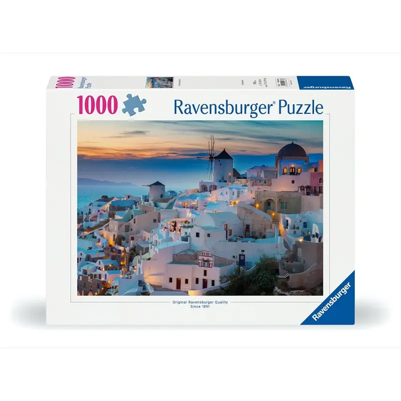 Ravensburger 00663-3 Evening In Santorini 1000Pc Jigsaw Puzzle 1