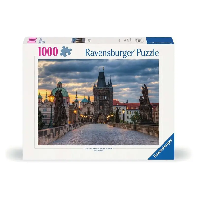 Ravensburger 00673-2 Across Charles Bridge At Dawn 1000Pc Jigsaw Puzzle 1
