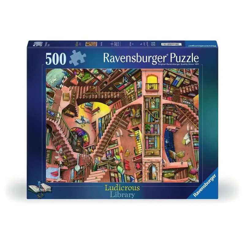 Ravensburger 00681-7 Ludicrous Library 500Pc Jigsaw Puzzle 1
