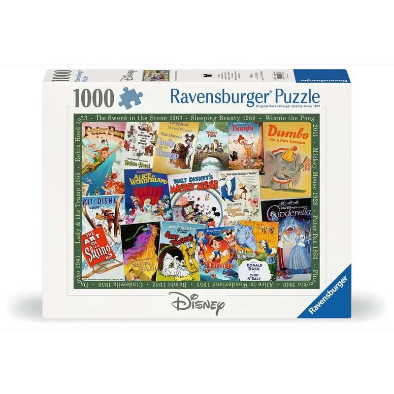 Ravensburger 00689-3 Disney Vintage Movie Posters 1000Pc Jigsaw Puzzle 1