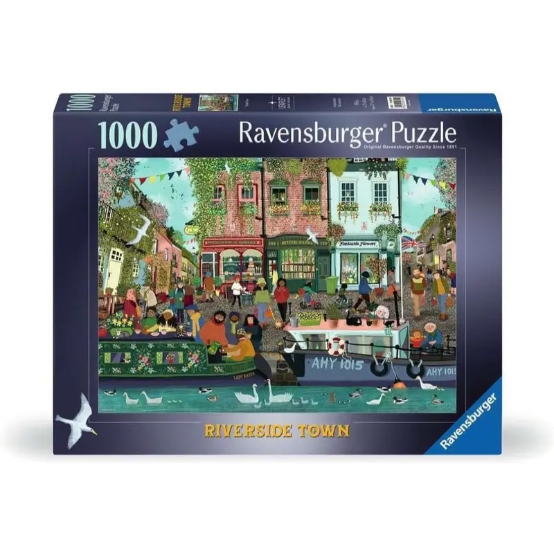 Ravensburger 00814-9 Riverside Town 1000Pc Jigsaw Puzzle 1