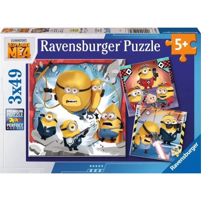 Ravensburger 01061-6 Despicable Me 4 Despicable Always 3X49pc Jigsaw Puzzle 1