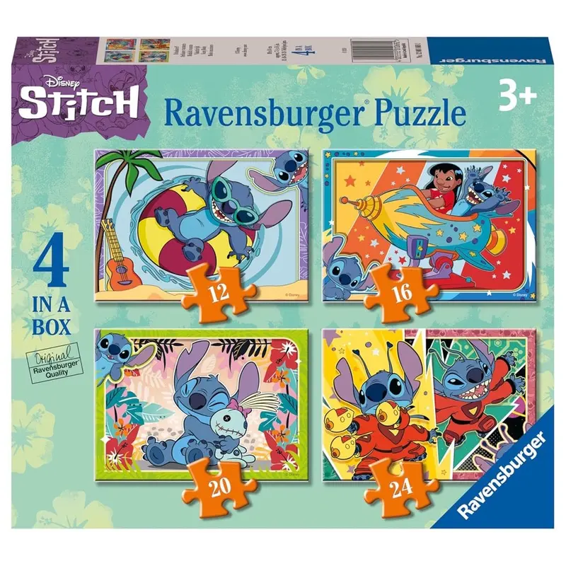 Ravensburger 01069-2 Disney Stitch 4 In A Box Jigsaw Puzzle 1