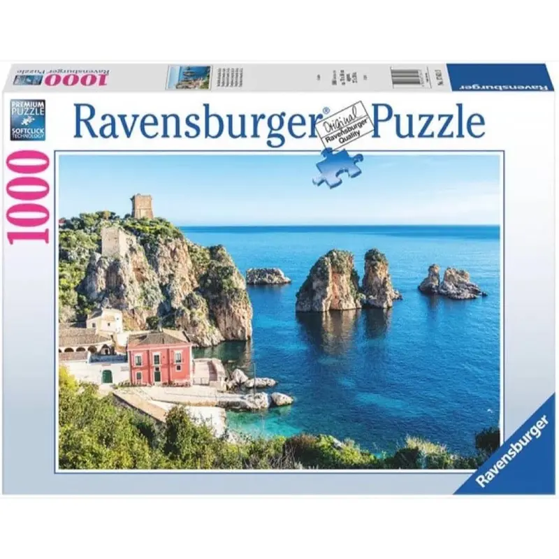 Ravensburger 01235-1 Sea Stacks Of Scopello Sicily 1000Pc Jigsaw Puzzle 1