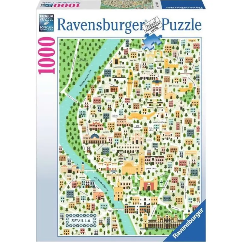 Ravensburger 01239-9 Map Of Seville 1000Pc Jigsaw Puzzle 1