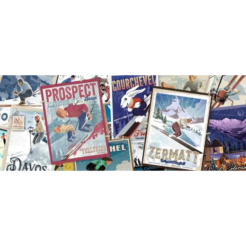 Ravensburger 01389-1 Vintage Ski Posters 1000Pc Jigsaw Puzzle 2