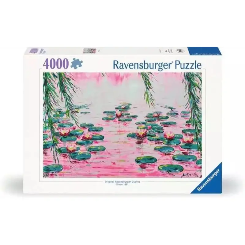 Ravensburger 01420-1 Mauro Bergonzoli Pink Water Lillies 4000Pc Jigsaw Puzzle 1
