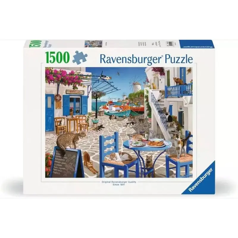 Ravensburger 01450-8 Cats Of Mykonos 1500Pc Jigsaw Puzzle 1
