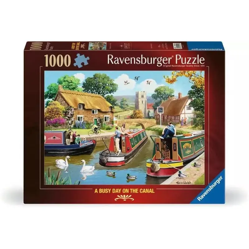 Ravensburger 01521-5 A Busy Day On The Canal 1000Pc Jigsaw Puzzle 1