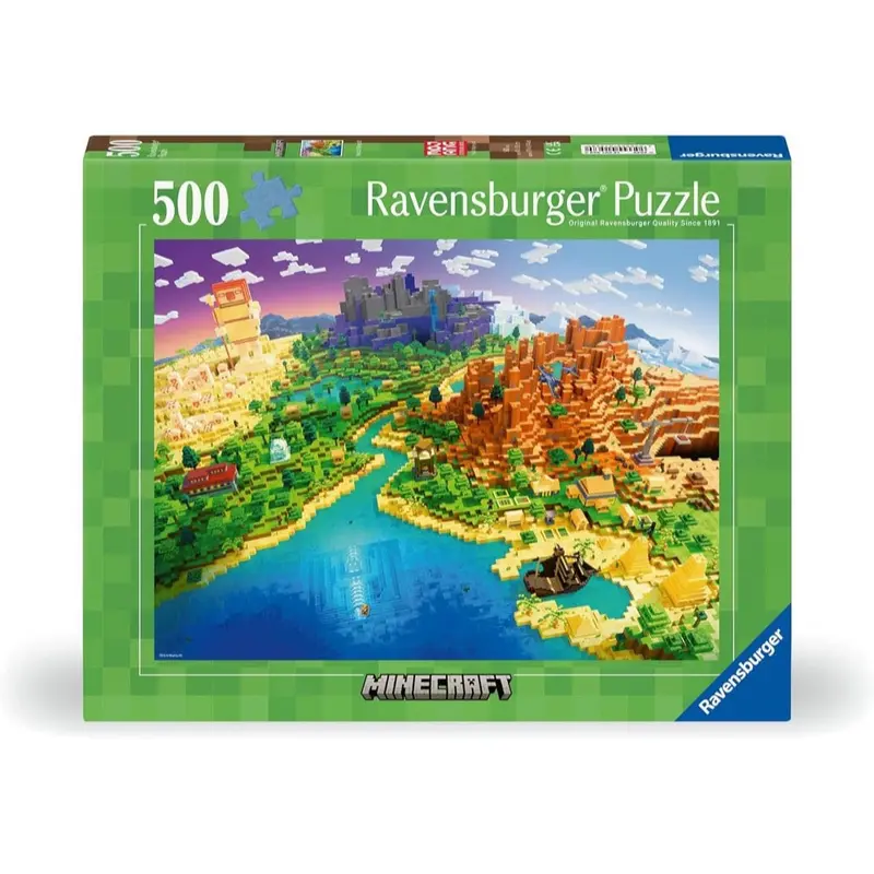 Ravensburger 01568-0 World Of Minecraft 500Pc Jigsaw Puzzle 1