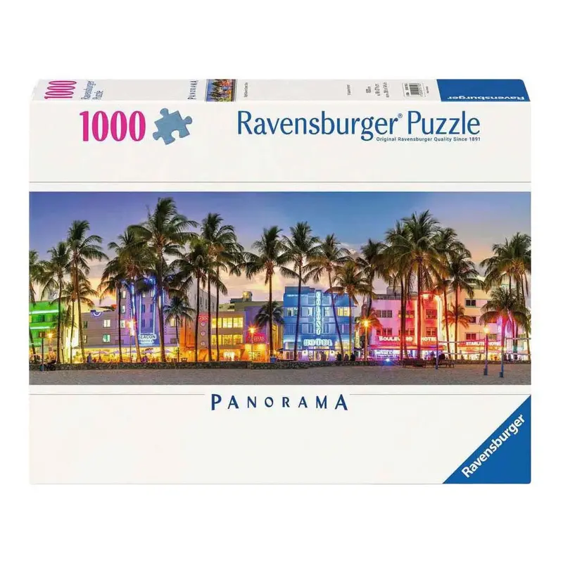 Ravensburger 01710-3 Night Glow On Ocean Drive 1000Pc Jigsaw Puzzle 1