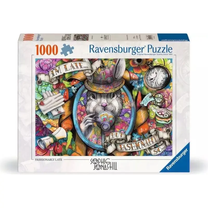Ravensburger 01712-7 Fashionably Late 1000Pc Jigsaw Puzzle 1