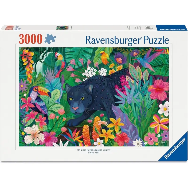 Ravensburger 01748-6 Panther In The Blooming Jungle 3000Pc Jigsaw Puzzle 1