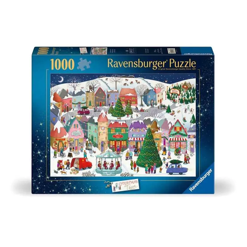 Ravensburger 01758-5 Christmas Town 1000Pc Jigsaw Puzzle 1